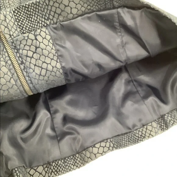 ALFANI Vintage Leather Snakeskin Print Moto Jacket Coat Size Large - Picture 8 of 8